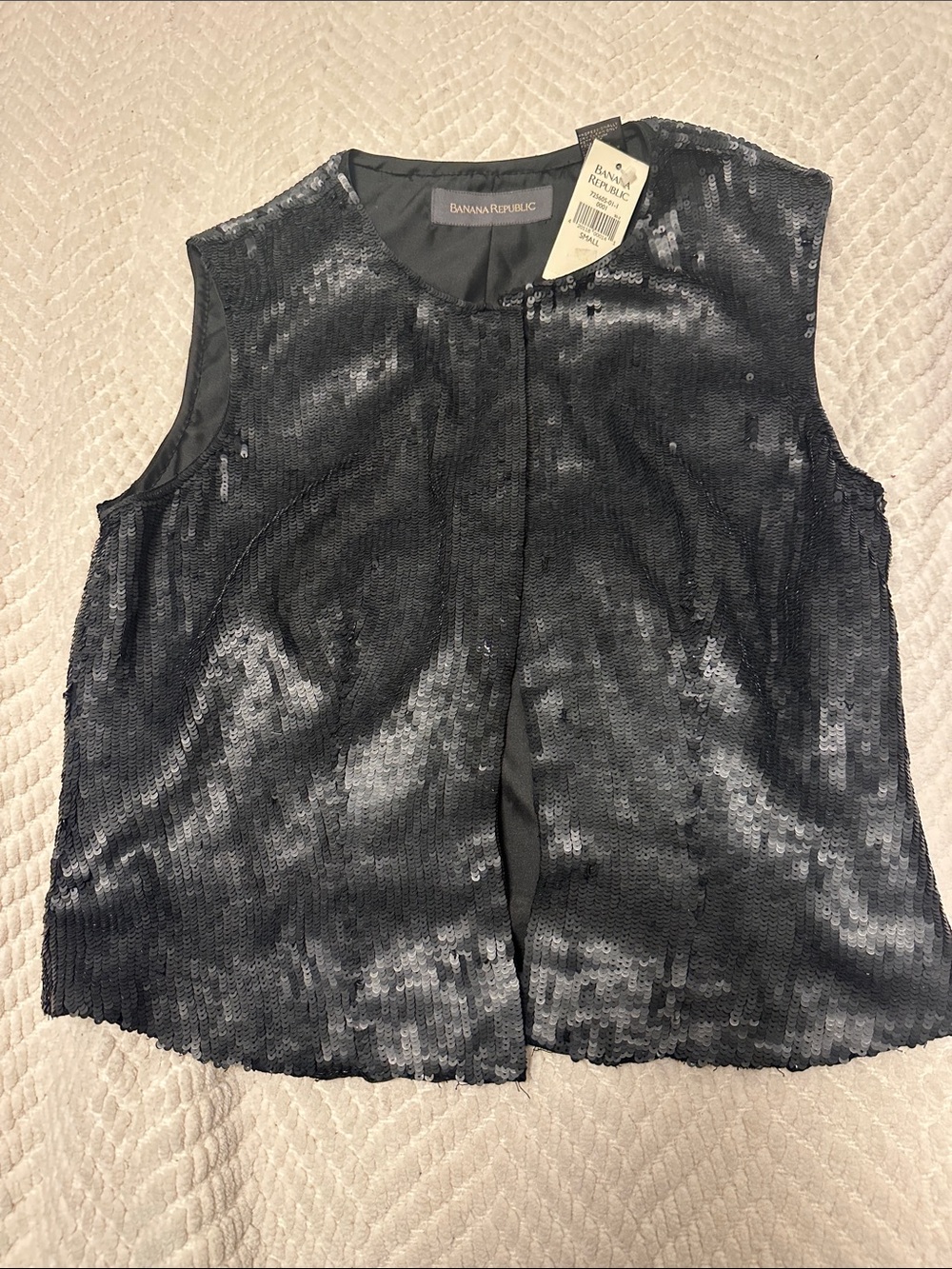 Banana Republic Black Sequin Sleeveless Camisole